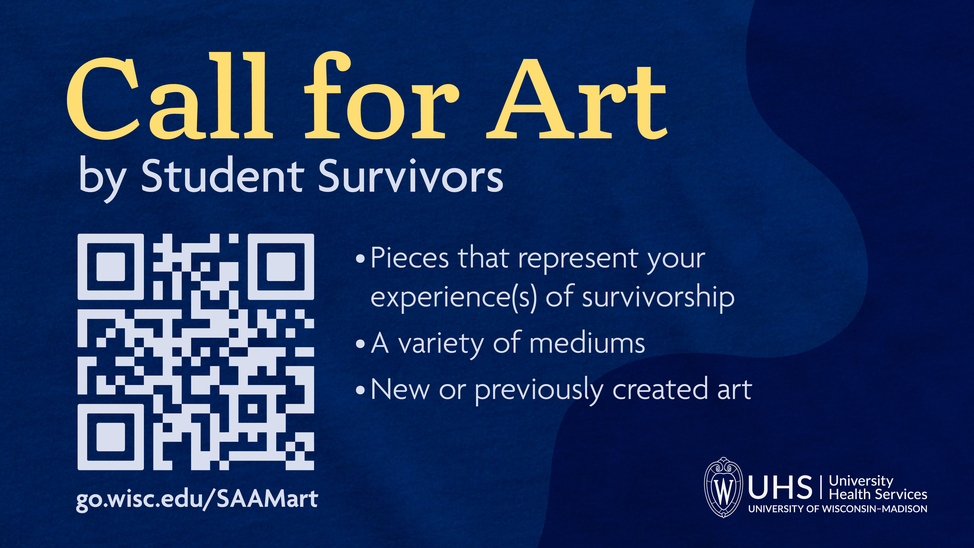 Sexual Assault Awareness Month Call for Art graphic