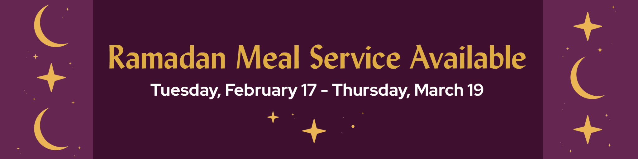 Ramadan Meal Service banner