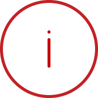 Icon of the letter i within a circle