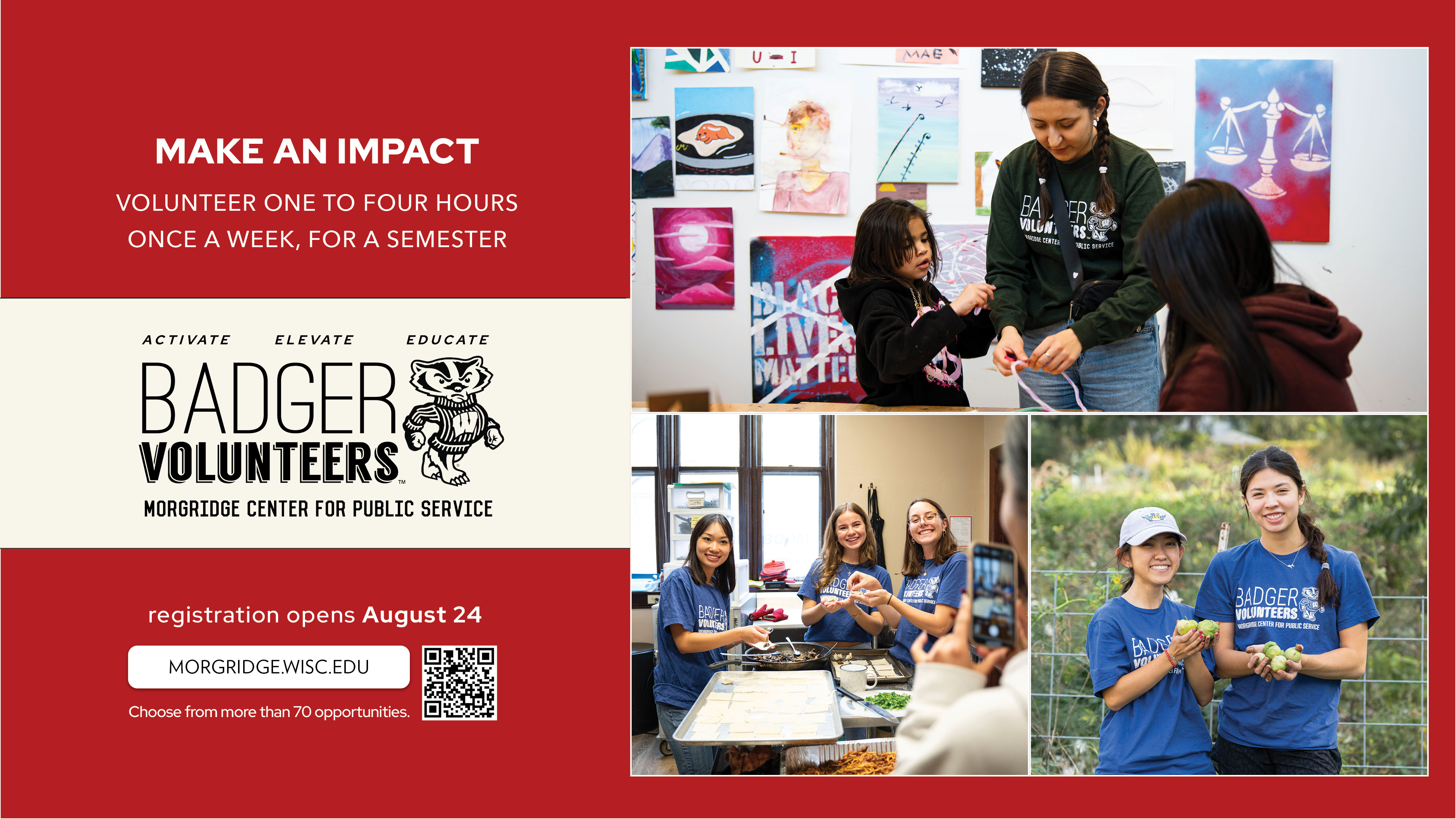 Morgridge Badger Volunteers promotional graphic