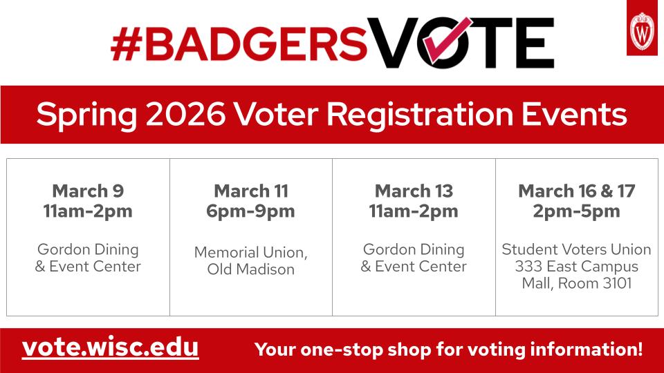 #BadgersVote promotional image
