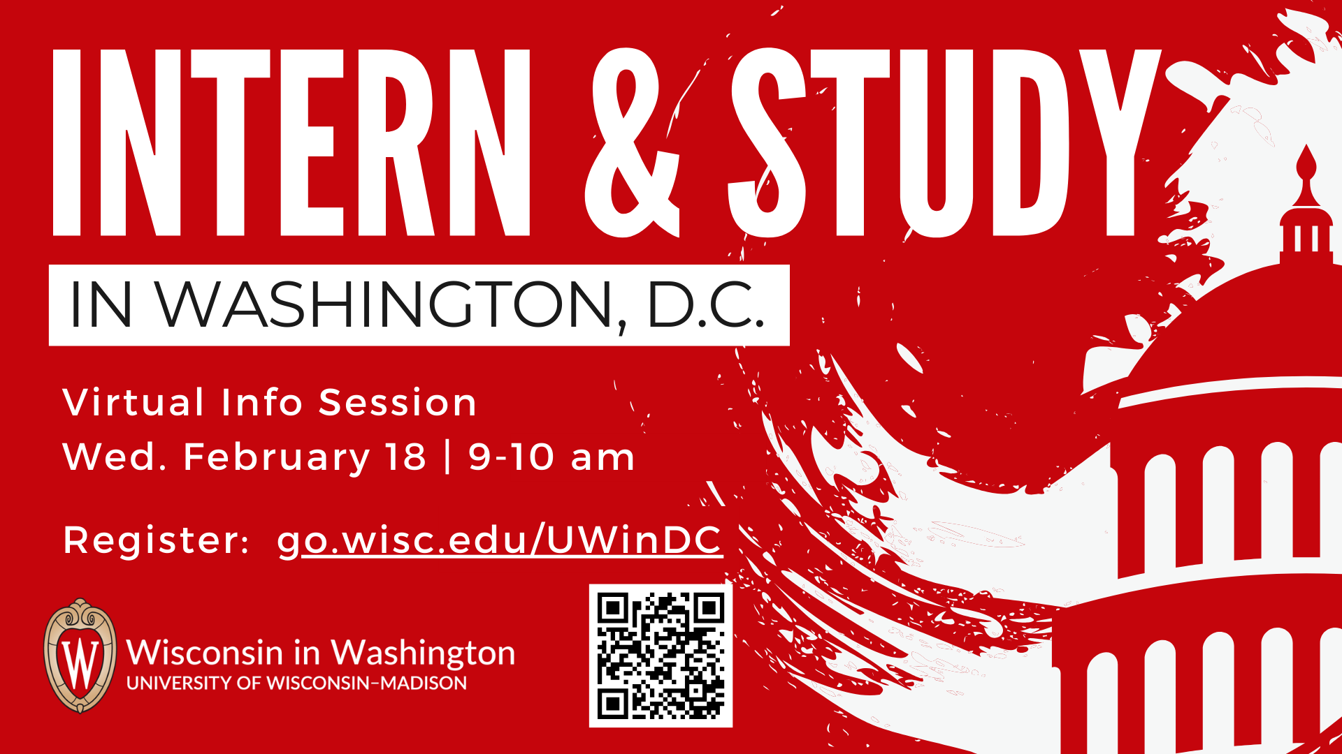 Intern & Study in Washington DC promotional graphic