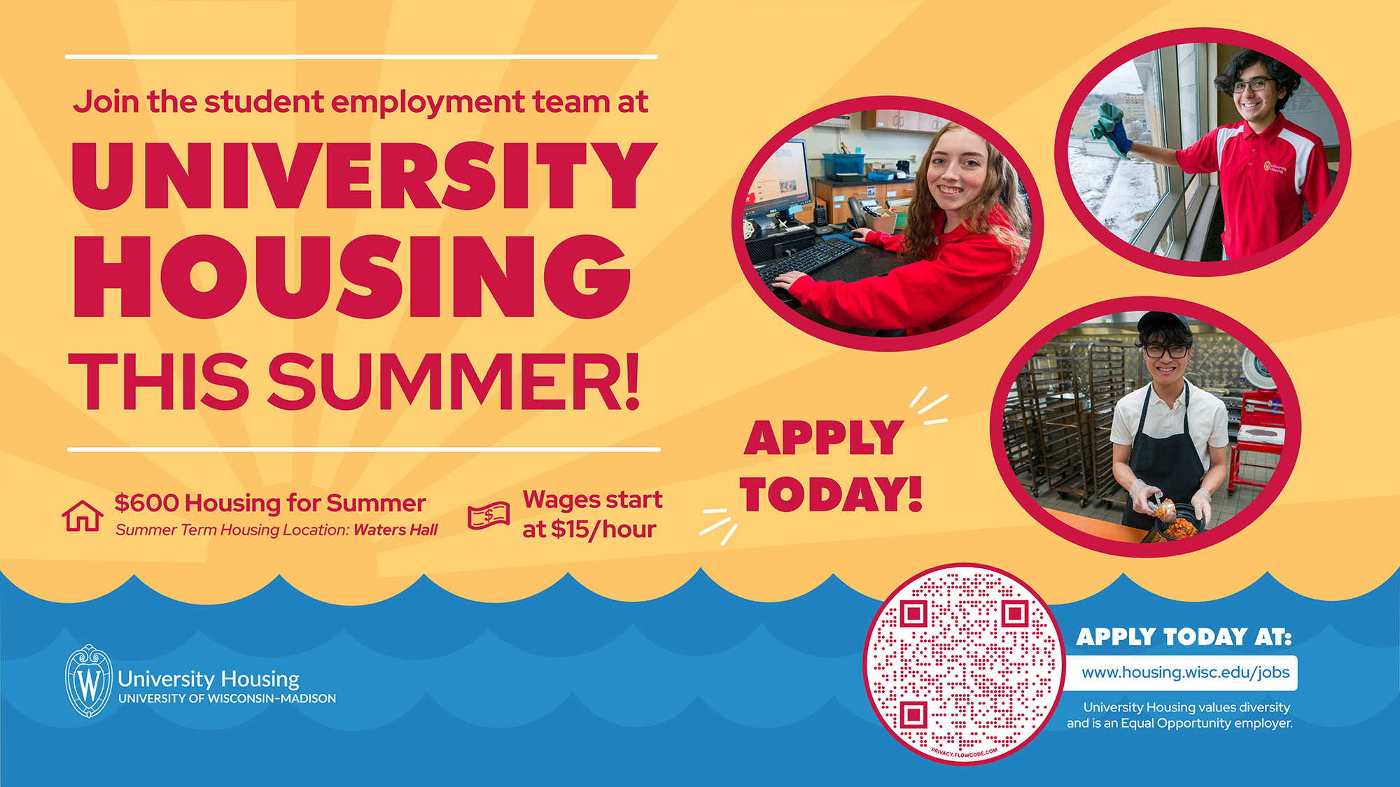Housing Summer Employment promotional graphic