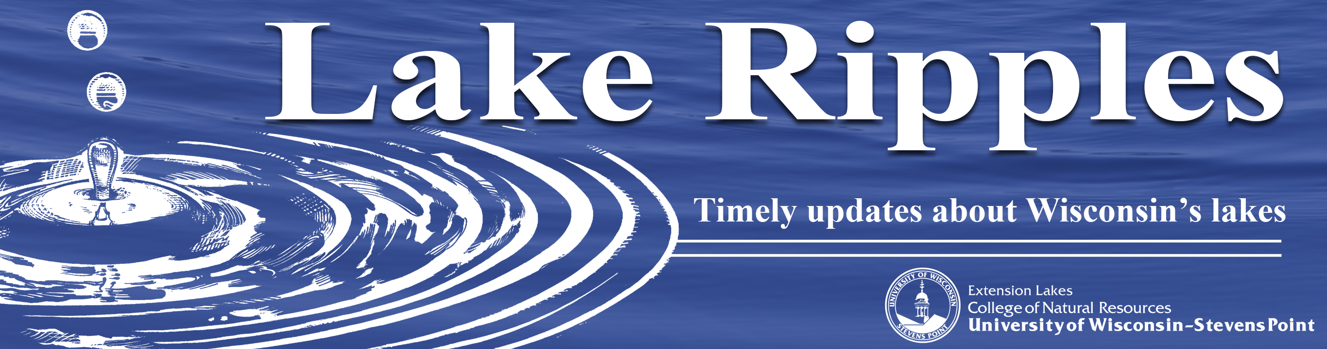 Enewsletter header: Lake Ripples: Timely updates about Wisconsin's lakes