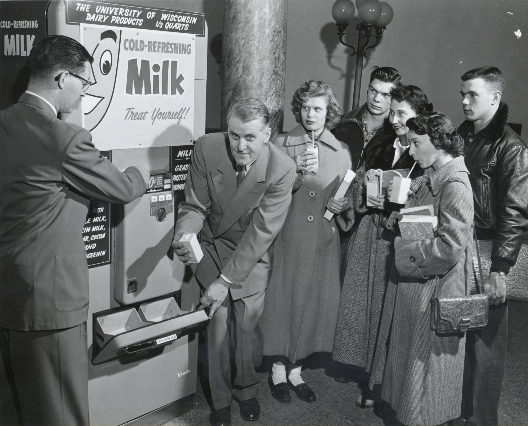 Milk Vending Machine in Tripp Hall, 1950s