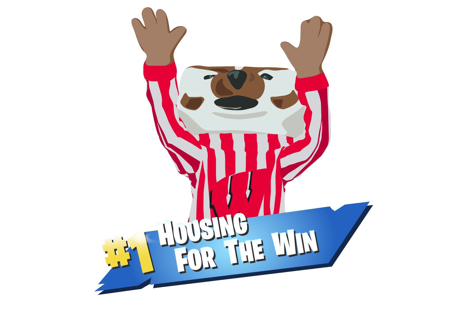 #1 Housing for the Win Bucky graphic
