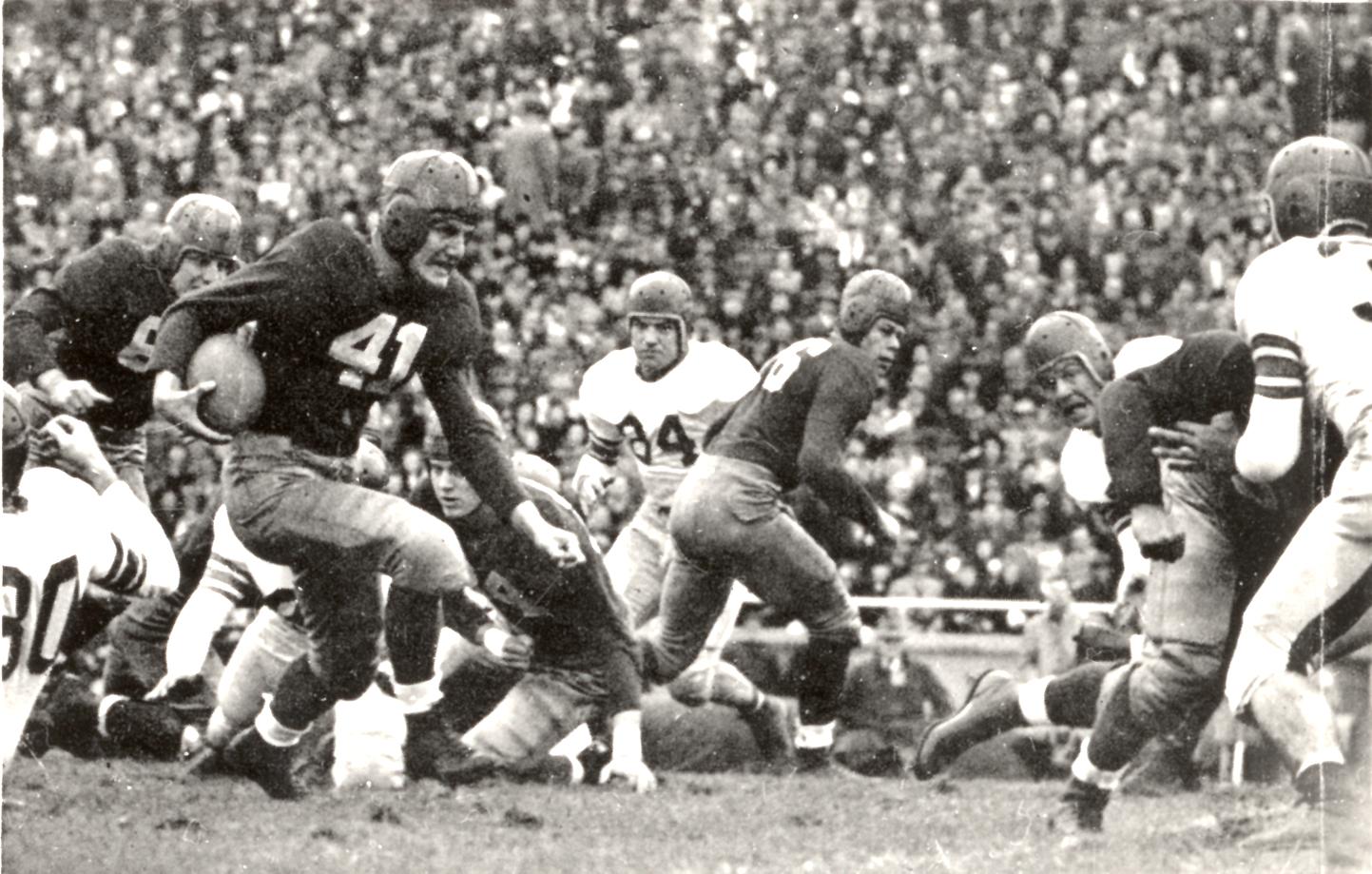 A Badger Football game in 1946