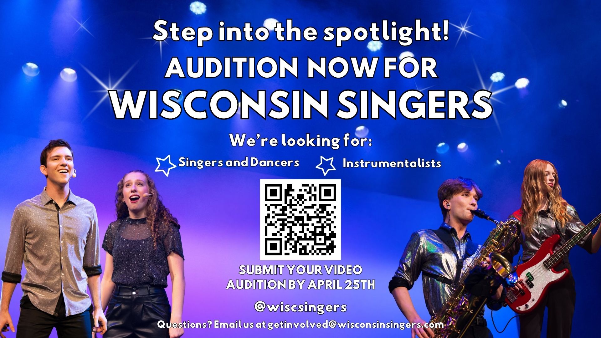 Audition for Wisconsin Singers promotional banner