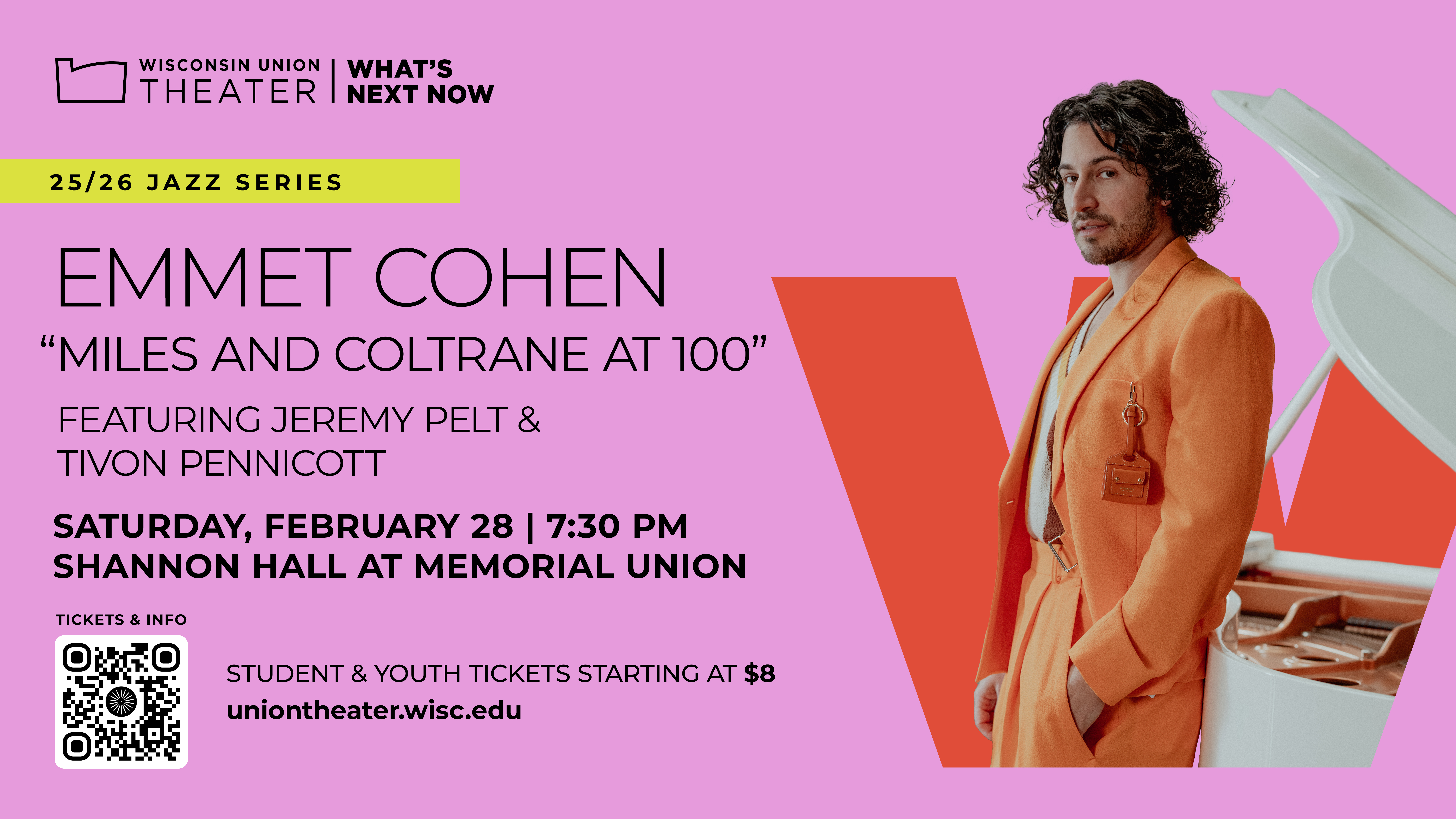 Emmet Cohen Memorial Union promotional graphic