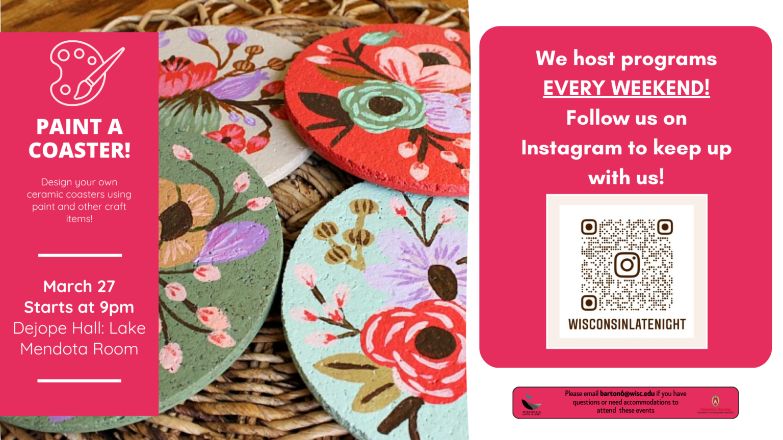 Paint a Coaster Promotional Graphic