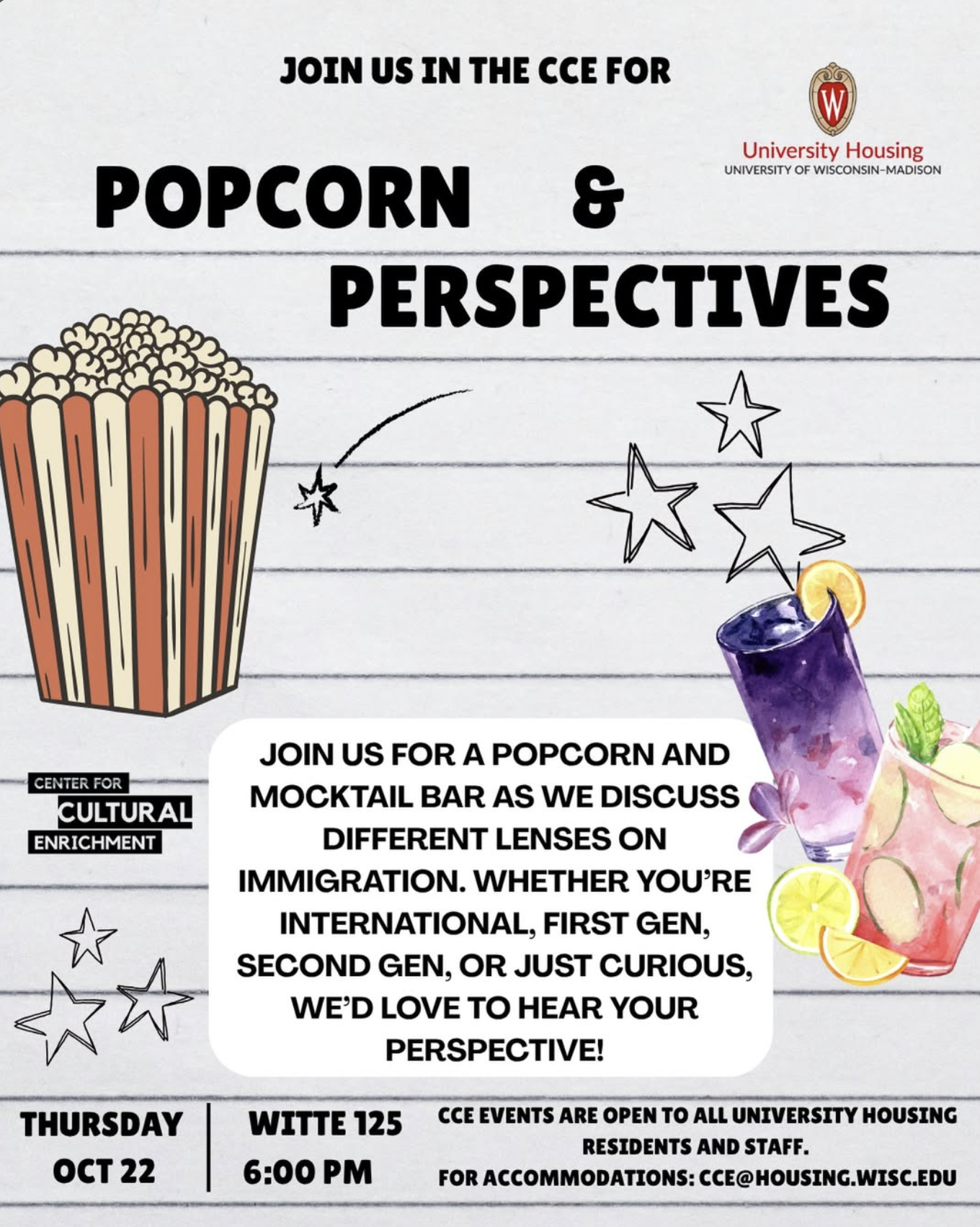 Popcorn & Perspectives promotional graphic