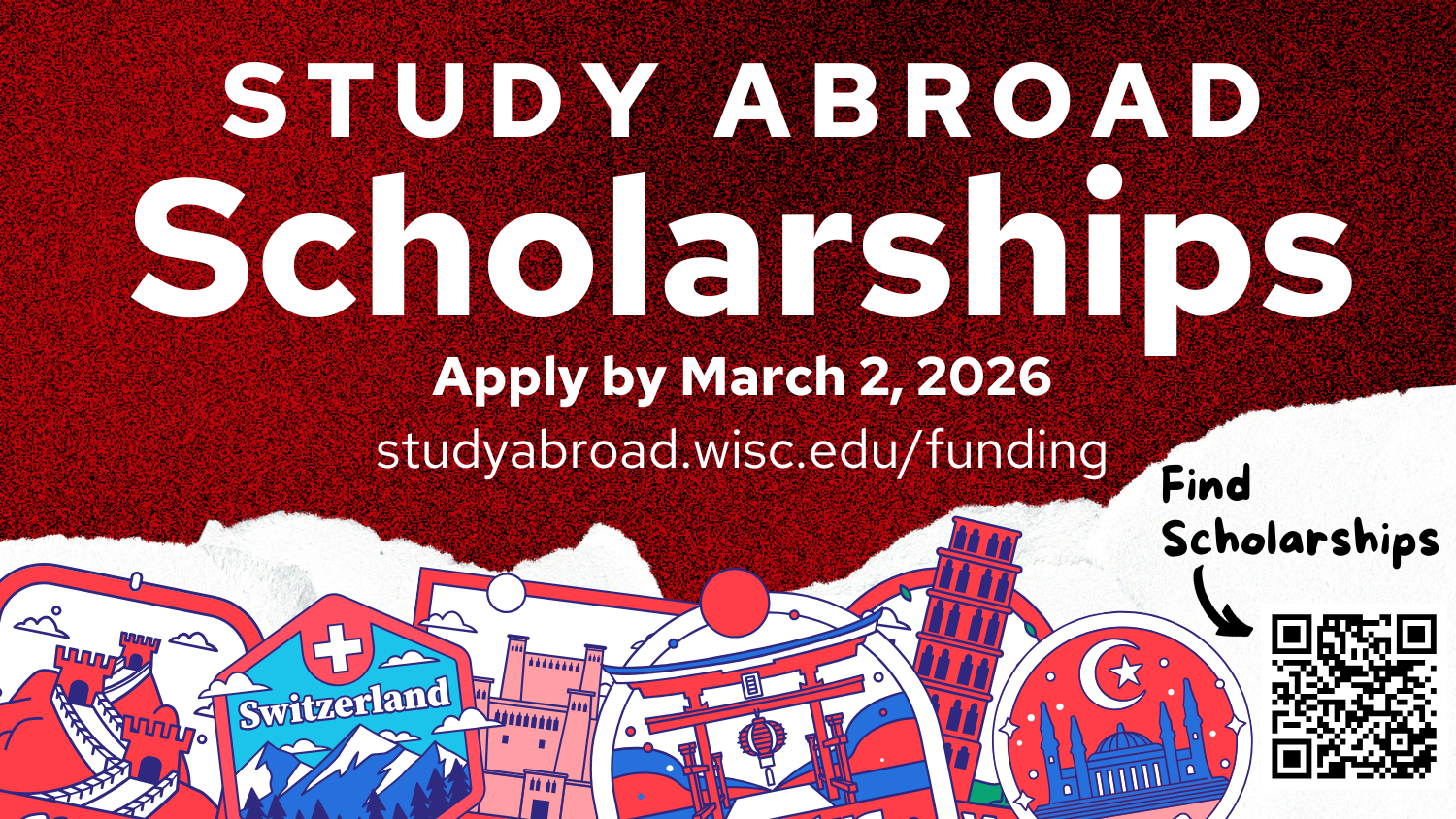 Study Abroad Scholarships promotional graphic