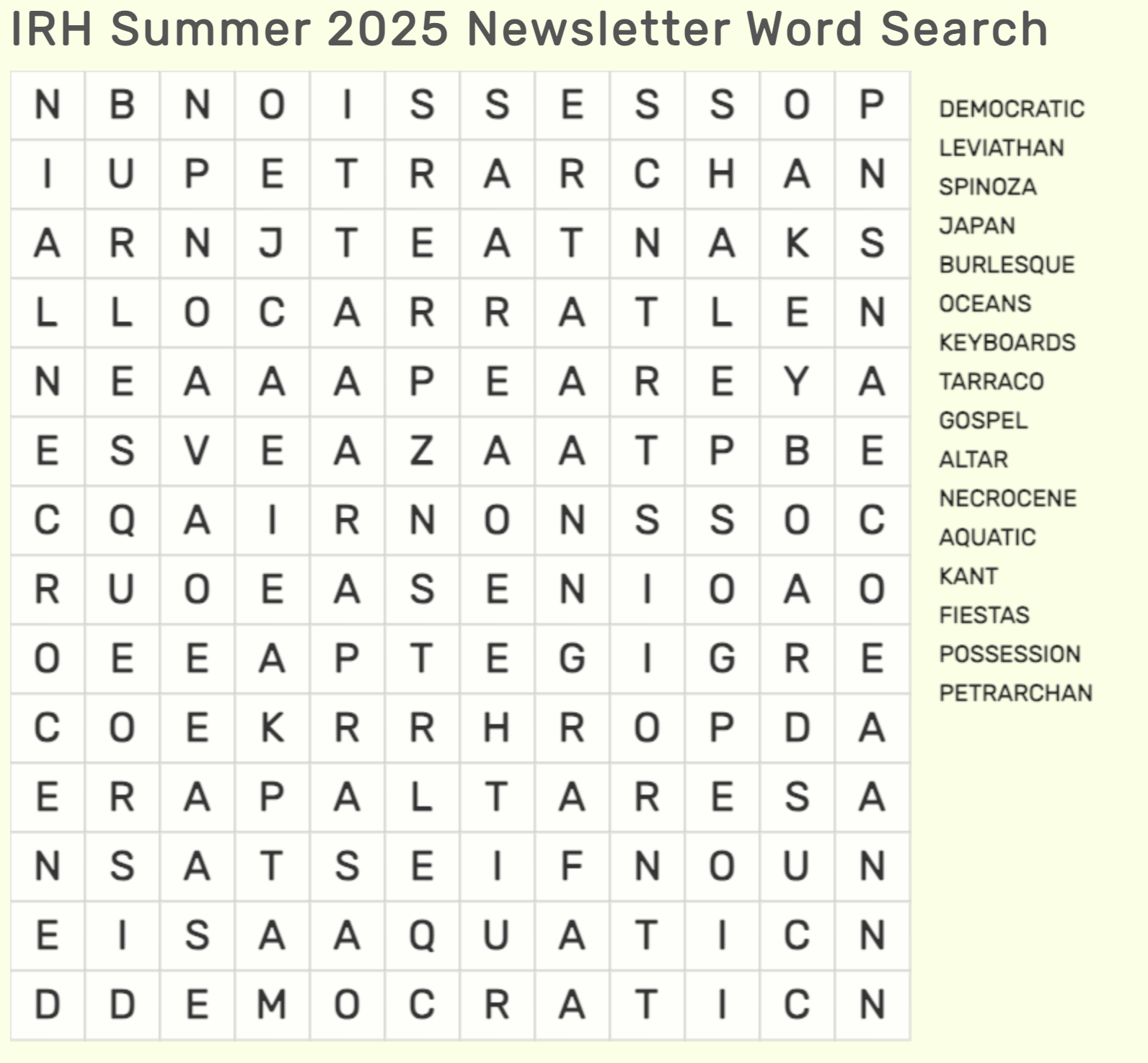 Image of a word scramble