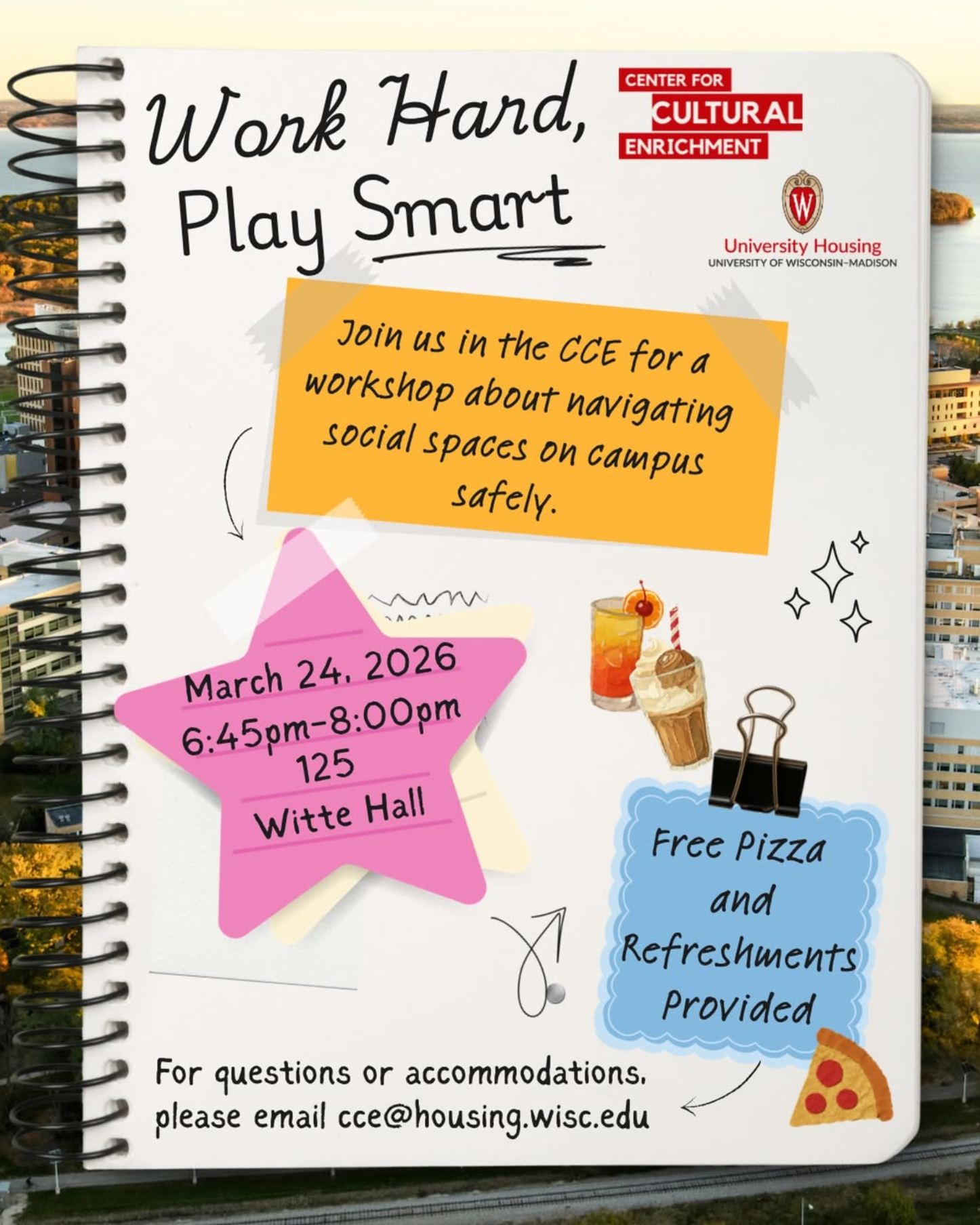 Work Hard, Play Smart Promotional Graphic