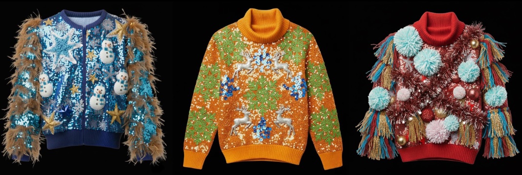 Beautiful "ugly" "holiday ish" Sweaters