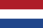 A horizontal tricolor flag with three equal stripes in red (top), white (middle), and blue (bottom). This flag represents the Netherlands and features no additional symbols or markings.