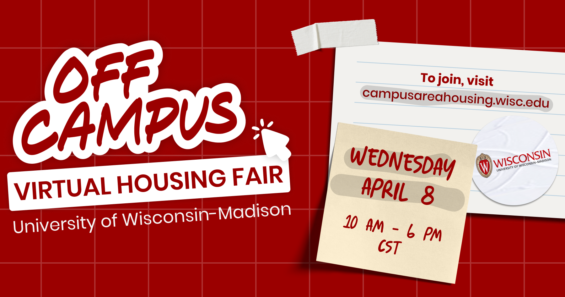 Rent College Pads Off-Campus Virtual Housing Fair promotional graphic