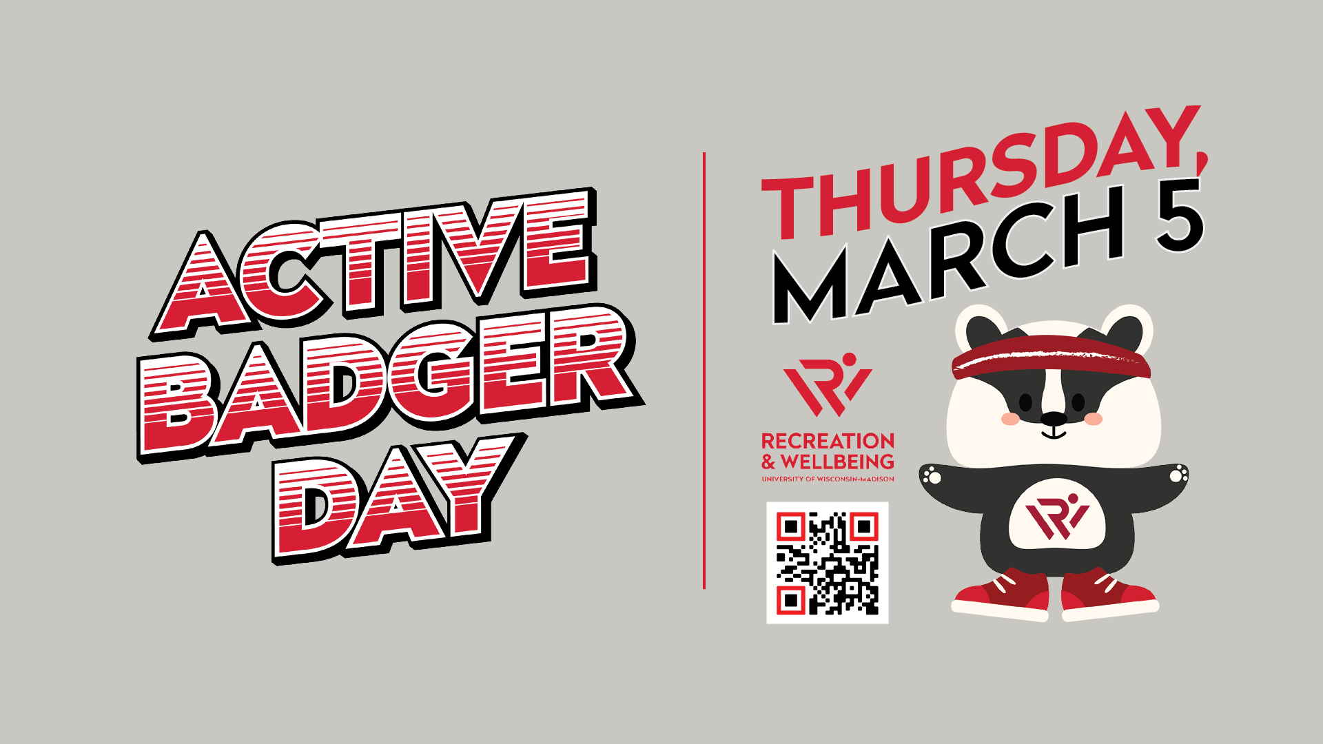 Active Badger Day event graphic