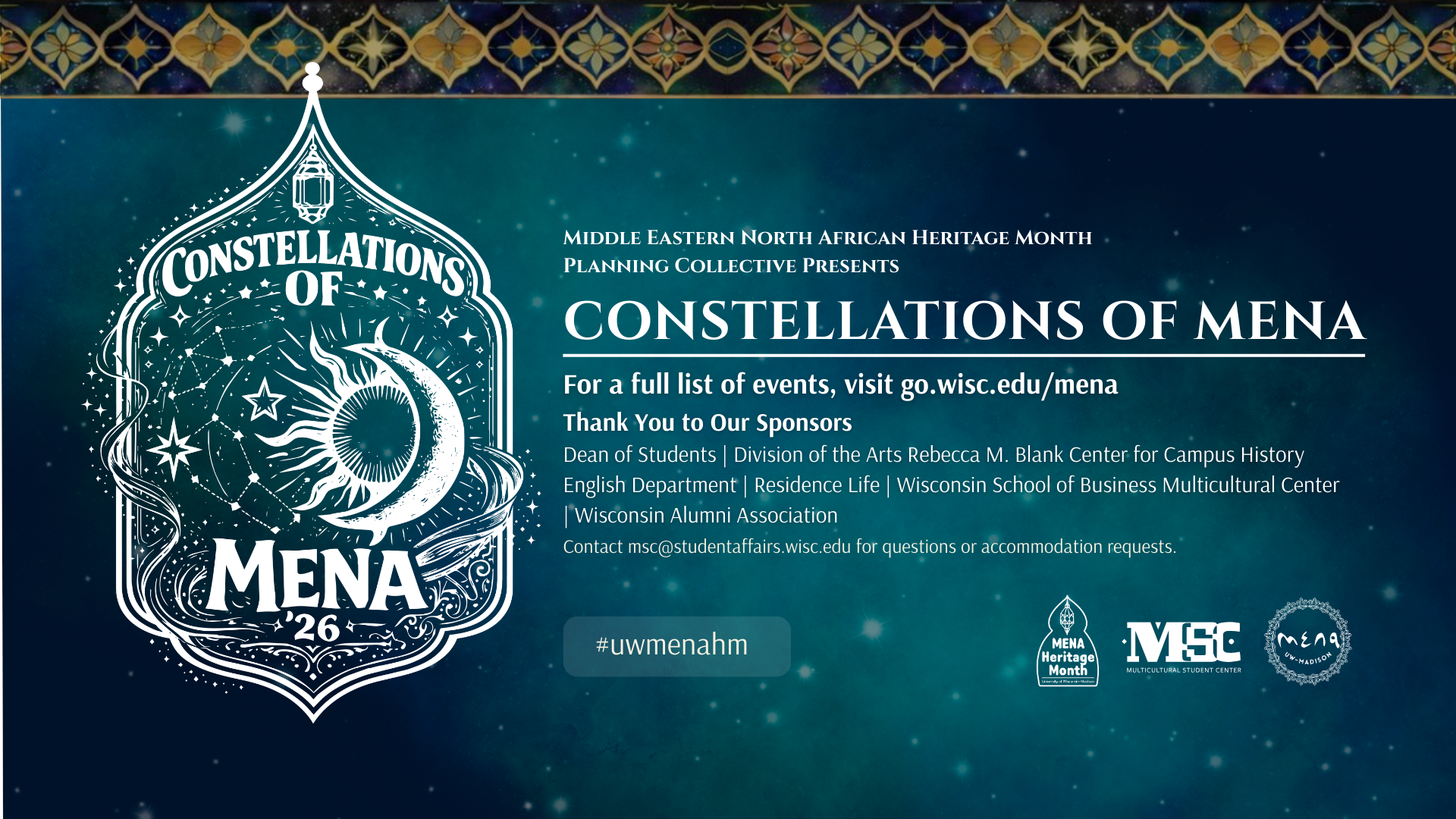 MENA Heritage Month promotional graphic