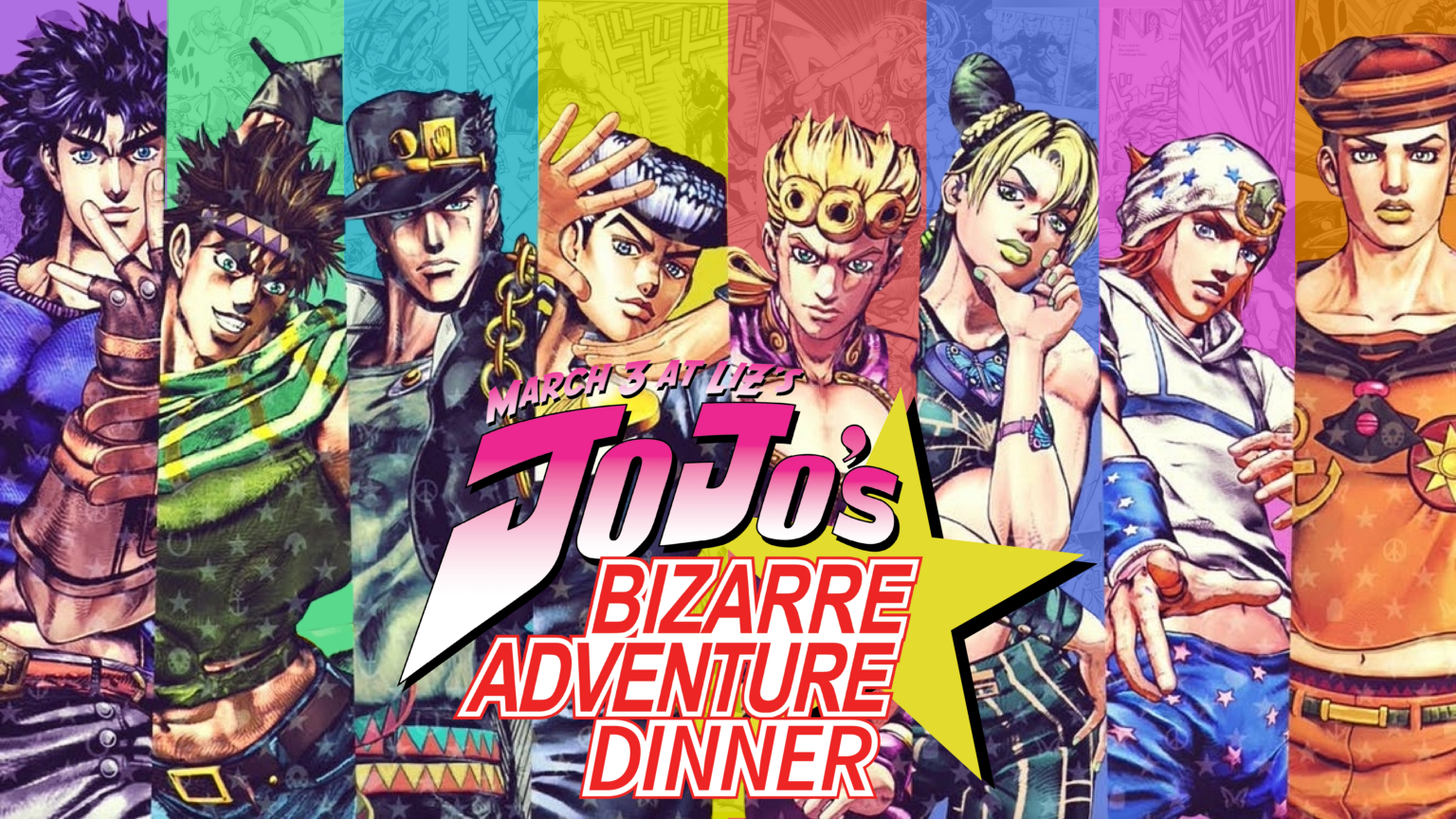 Jojo's Bizarre Adventure Dinner event graphic