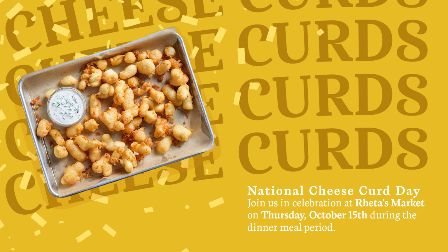 National Cheese Curd Day promotional graphic