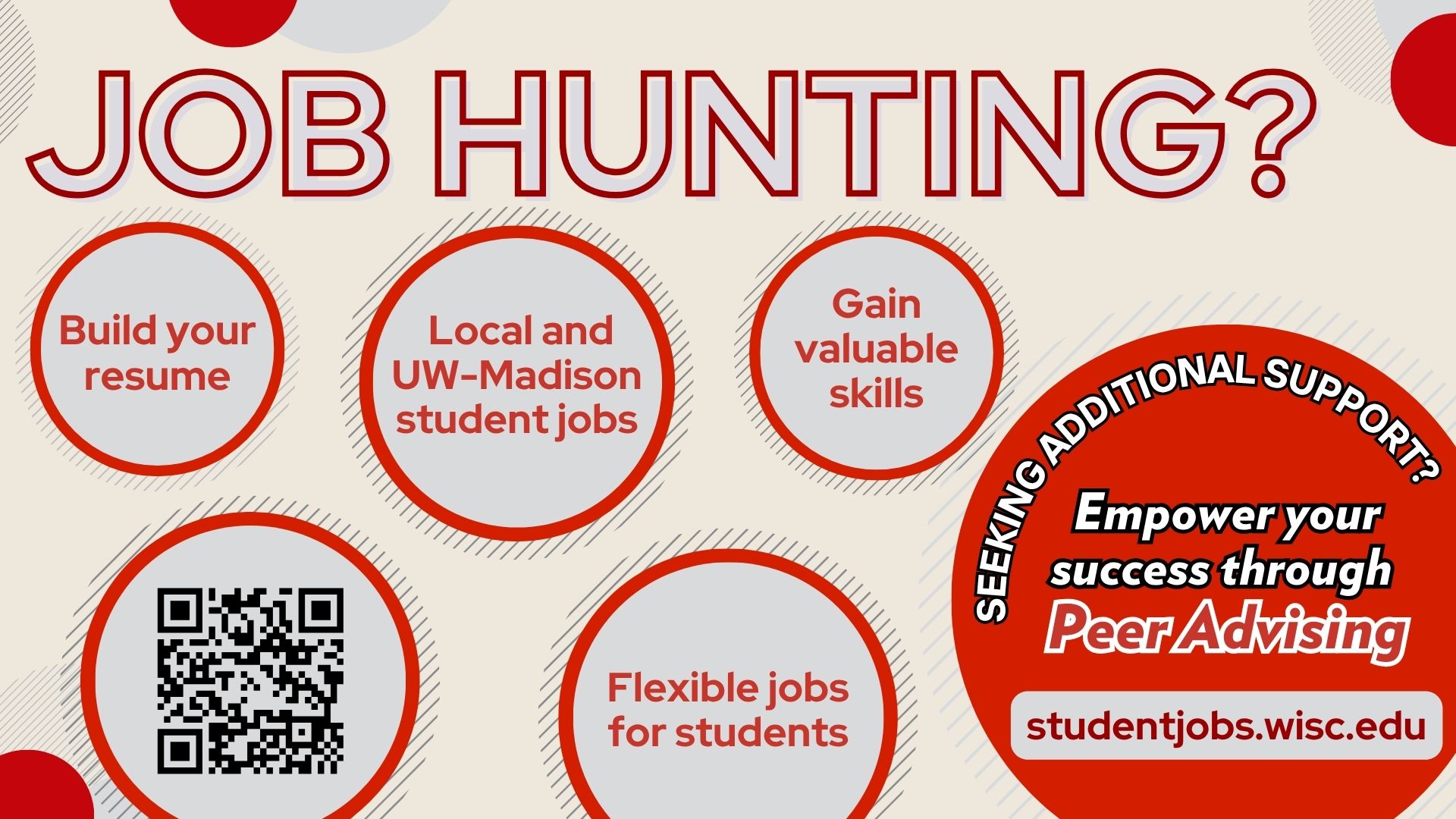 UW-Madison Student Jobs promotional graphic
