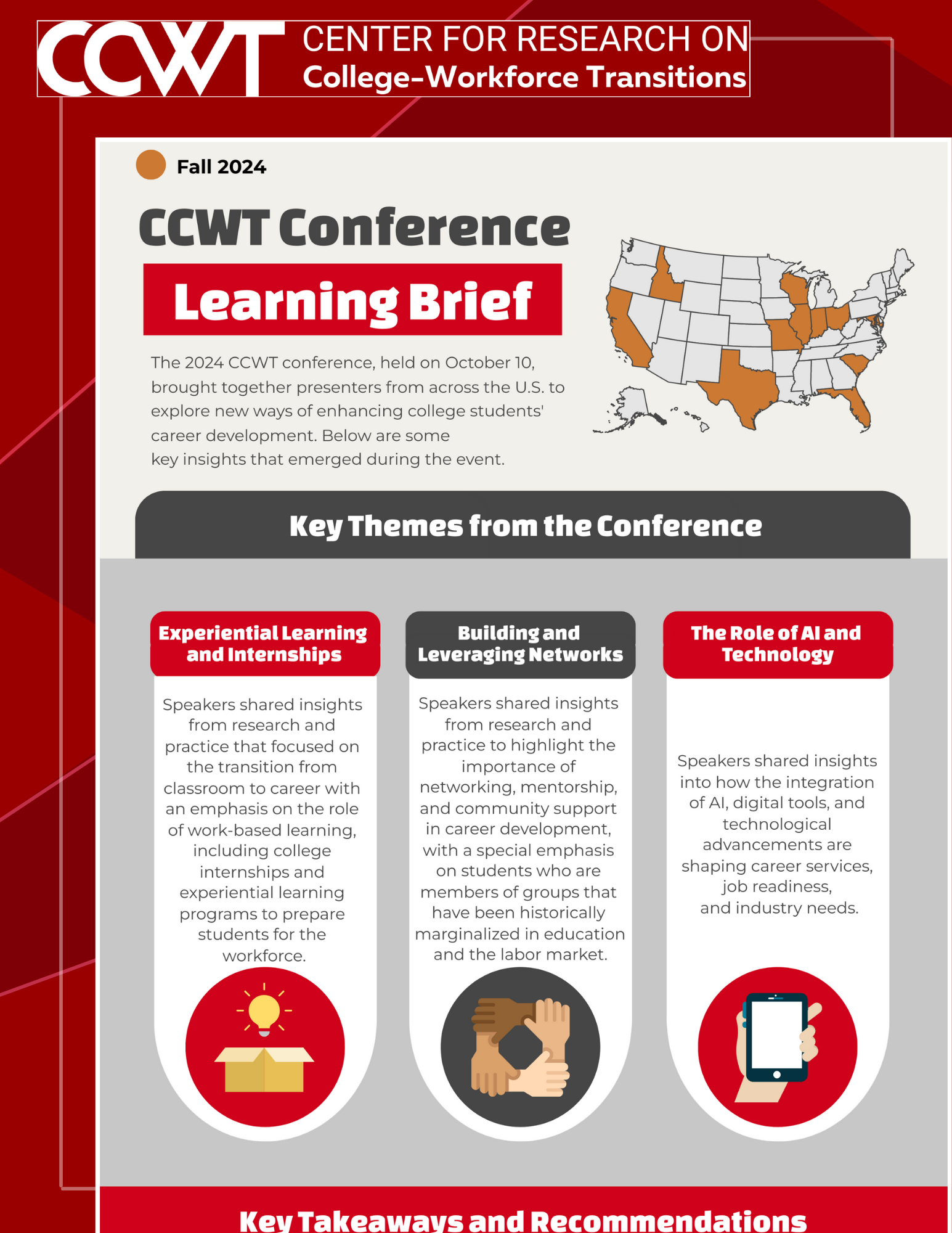 Decorative image of learning brief for CCWT's sessions at 2024 CCWT Conference.