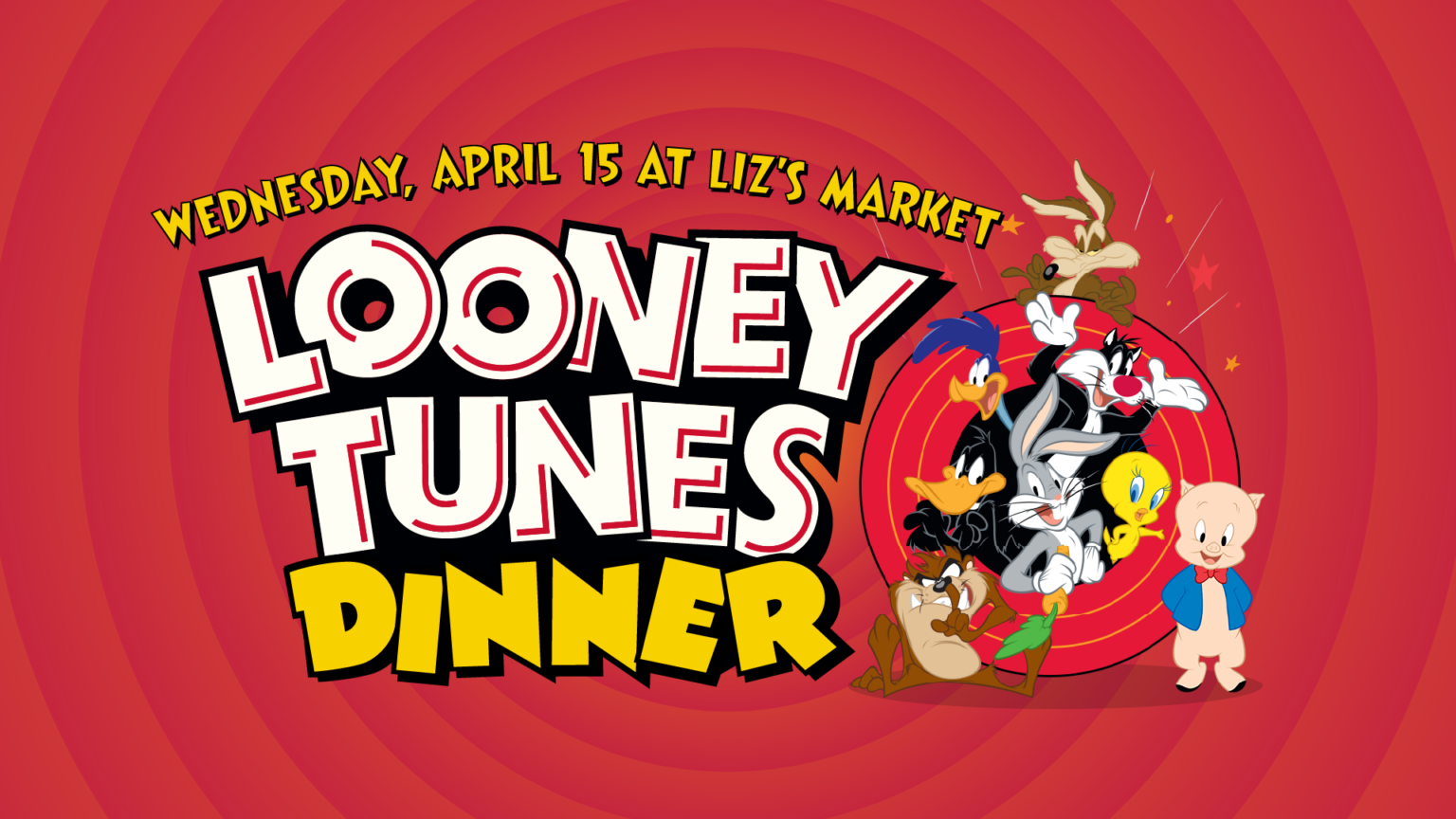 Looney Tunes Dinner promotional banner