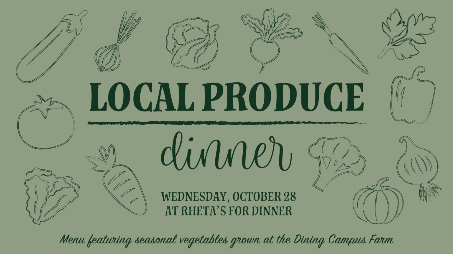 Local Produce Dinner Promotional Graphic