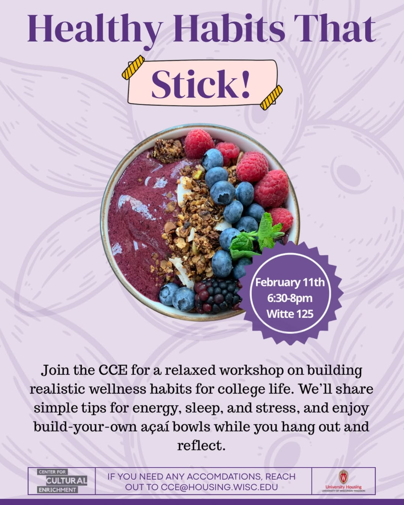 CCE Healthy Habits That Stick event graphic