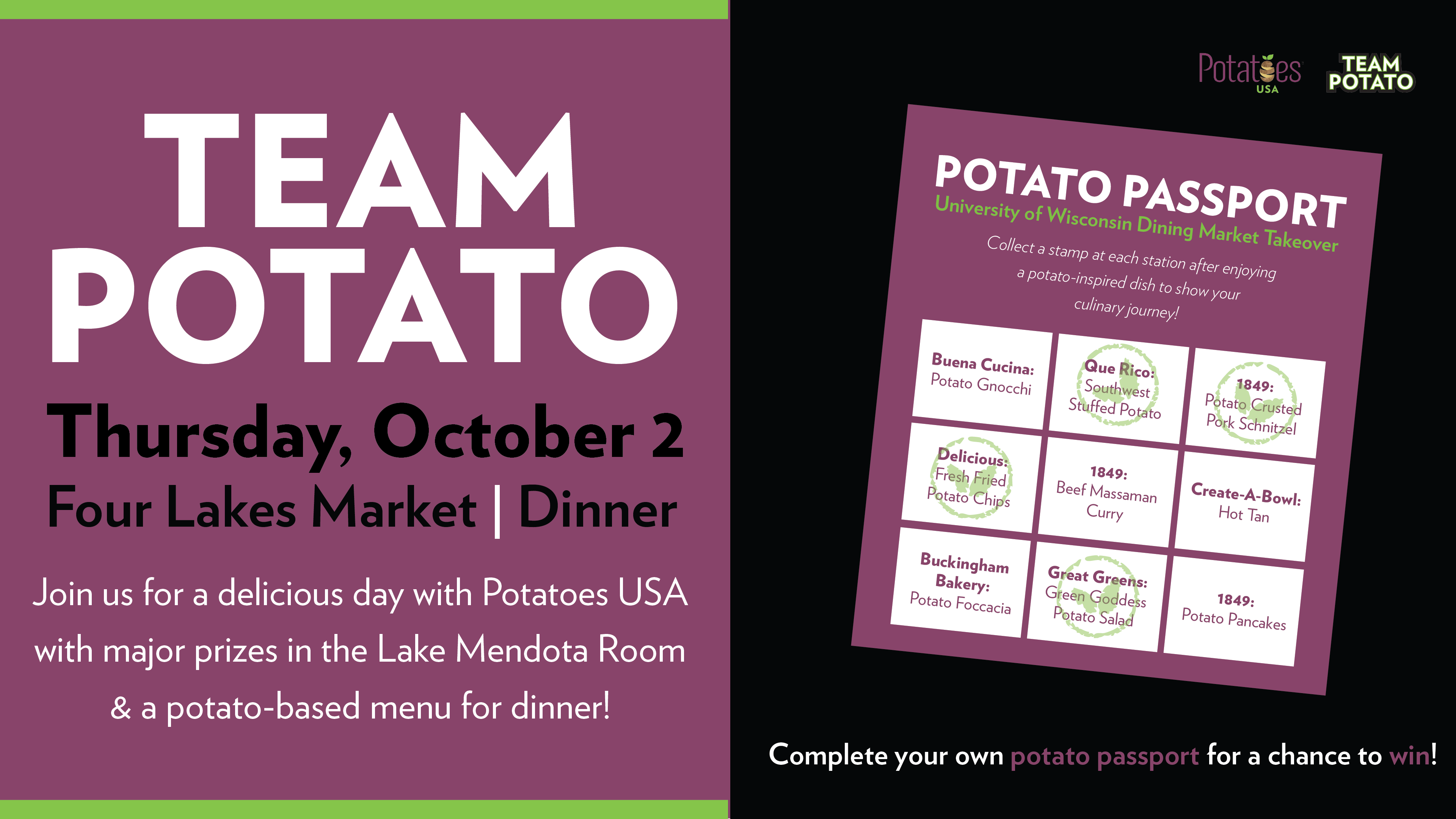 Team Potato dining promotional image