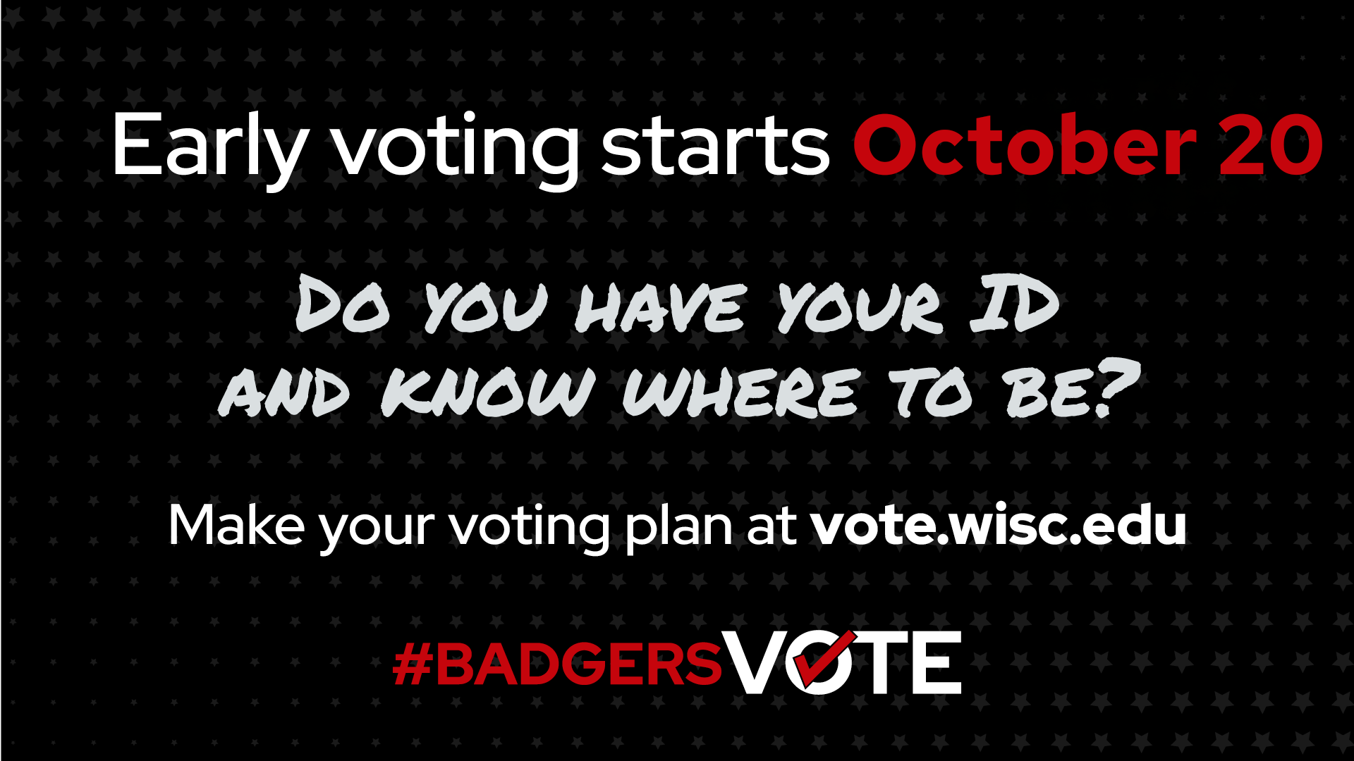 BadgersVote Early In-Person Voting promotional graphic